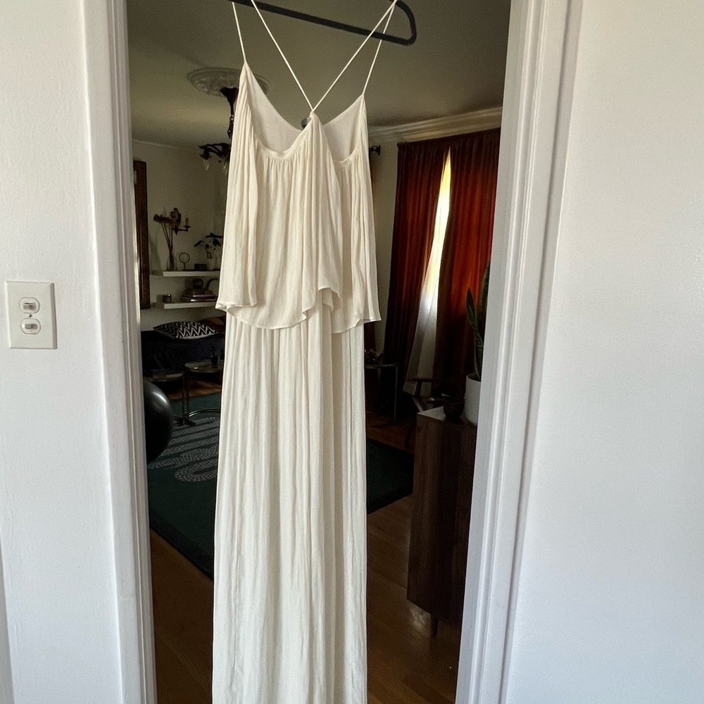 GORGEOUS STRAPY CROSSED BACK MAXI DRESS, ZARA. BRAND NEW